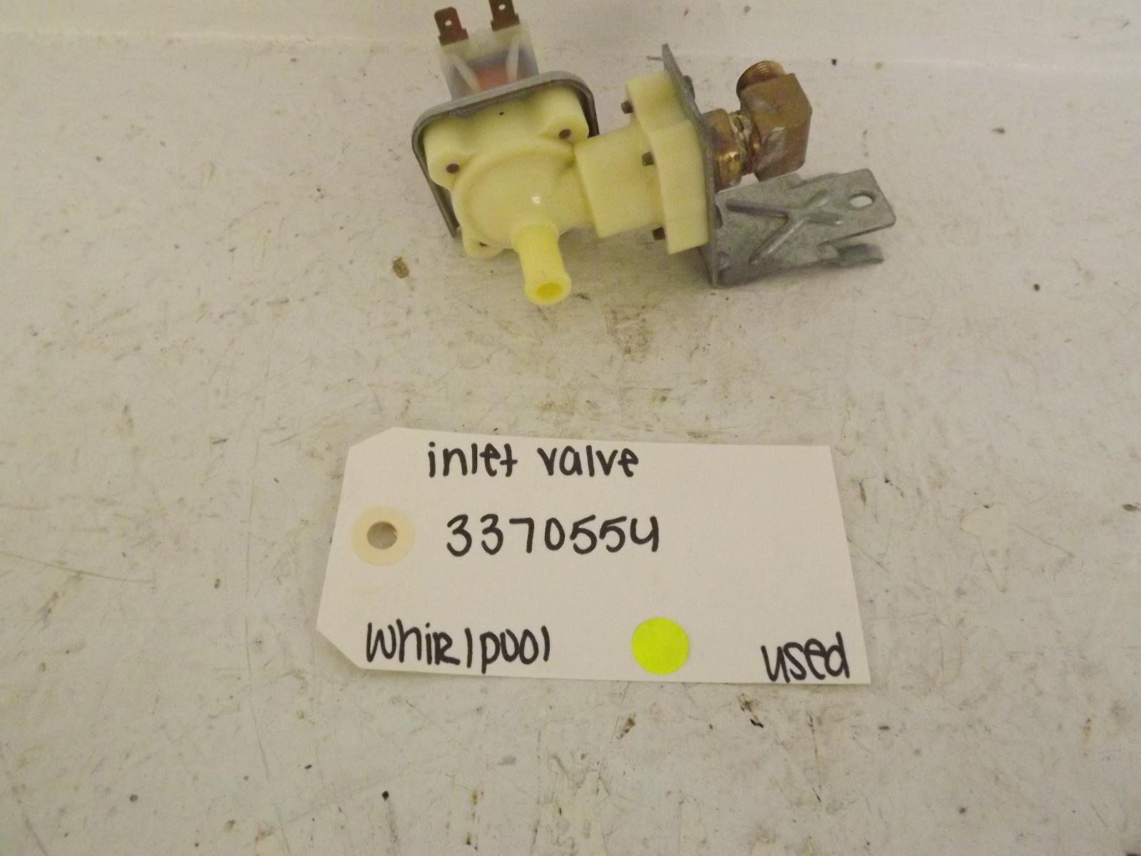 Whirlpool Dishwasher 3370554 Inlet Valve Used Whirlpool Dishwasher 3370554 Inlet Valve Used